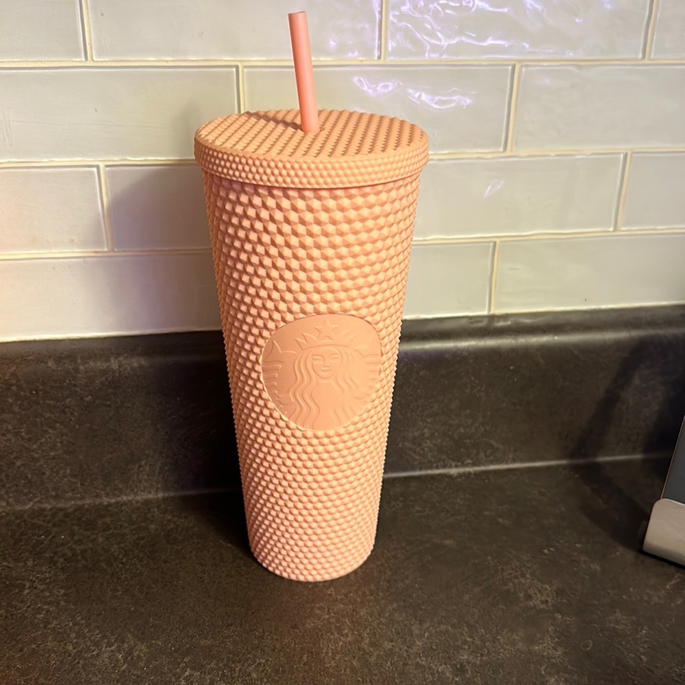 24 oz Matte Studded Pink Cup
